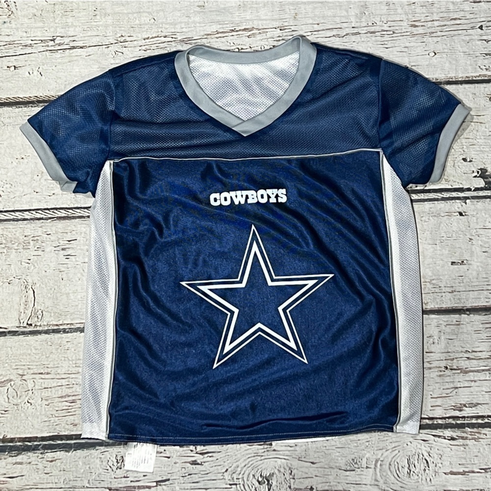 Dallas Cowboys Flag Football NFL Reversible Sports Boys Kids Youth Jersey